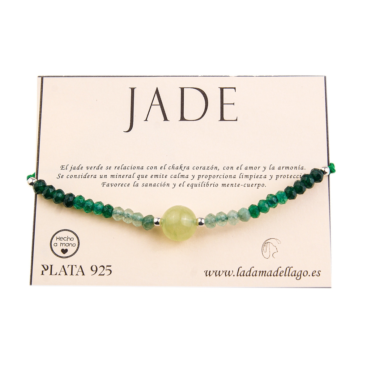 Collar lágrima Jade ajustable