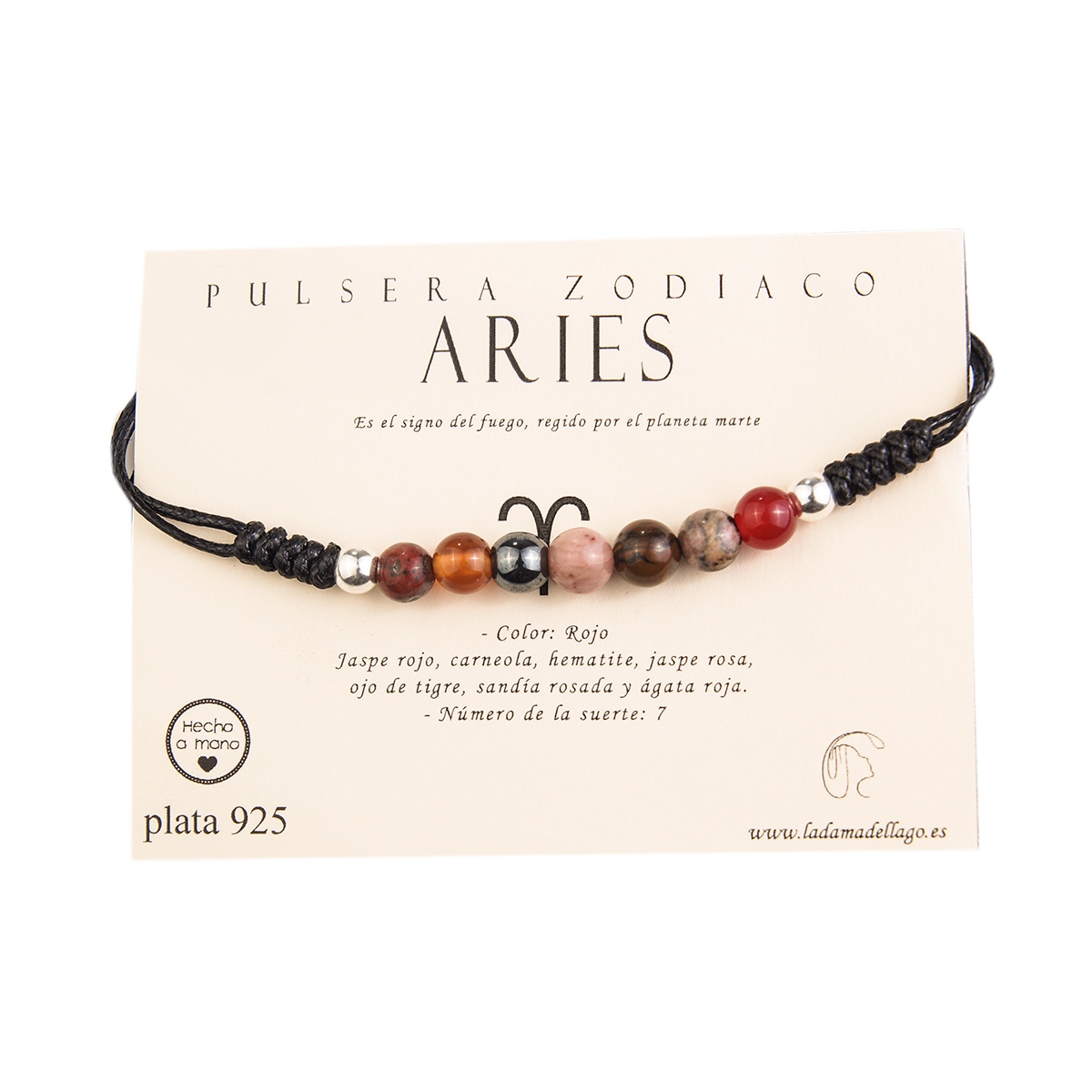 Pulsera zodíaco Aries ajustable