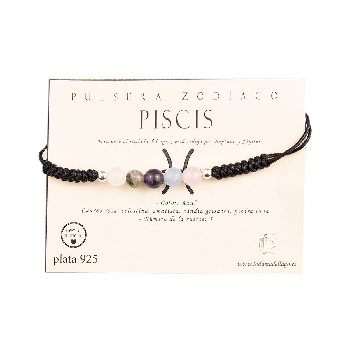 Pulsera zodiacal Piscis ajustable